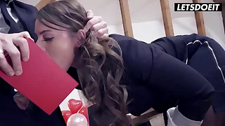 Busty Transcriber Seduces Mean Boss On Valentine's Girlfriend - LETSDOEIT